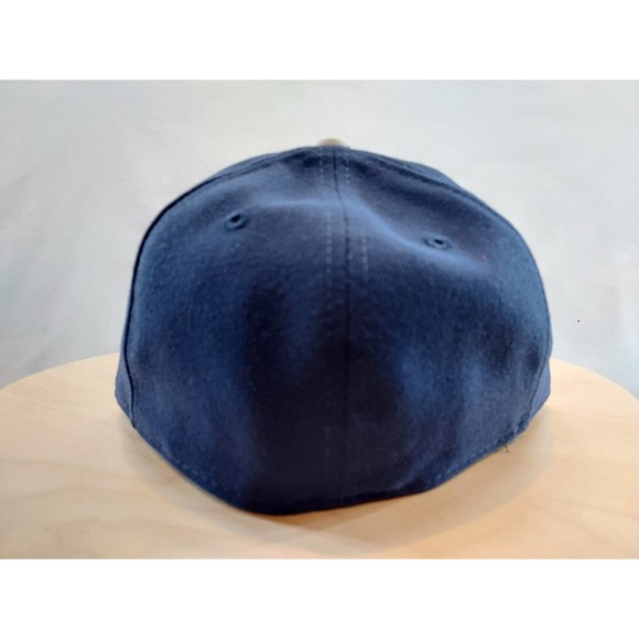 Kansas City Monarchs New Era 59Fifty Fitted Hat Cap Blue KC Negro League Size 7 - Picture 4 of 7